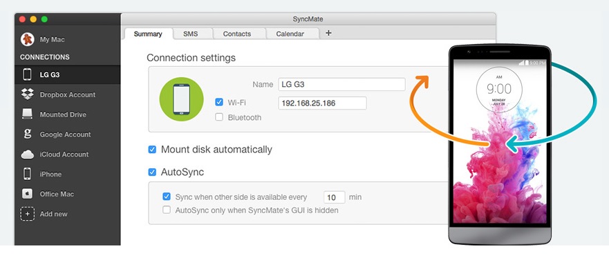 Transfer Files from Android to Mac with SyncMate